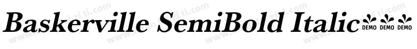 Baskerville SemiBold Italic字体转换